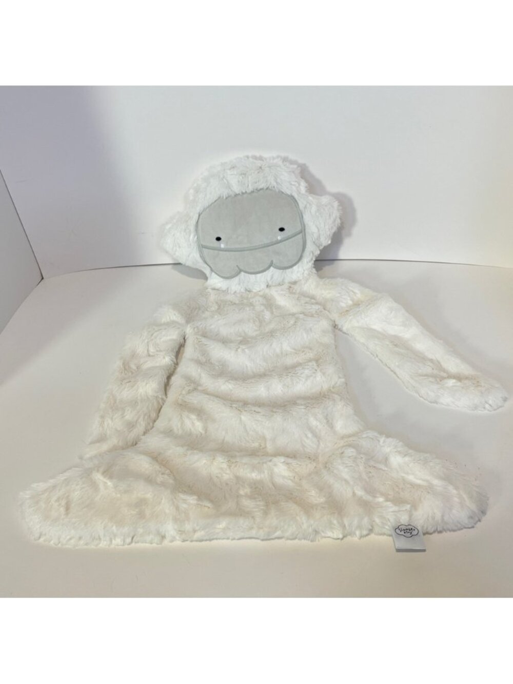 SLUMBERKINS LARGE Yeti Monster Lovey Security Blanket Snuggler White Alpine